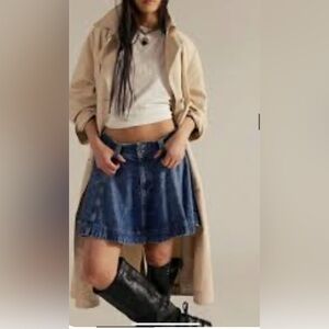 We The Free NWT Wonderland Denim Skirt size 27